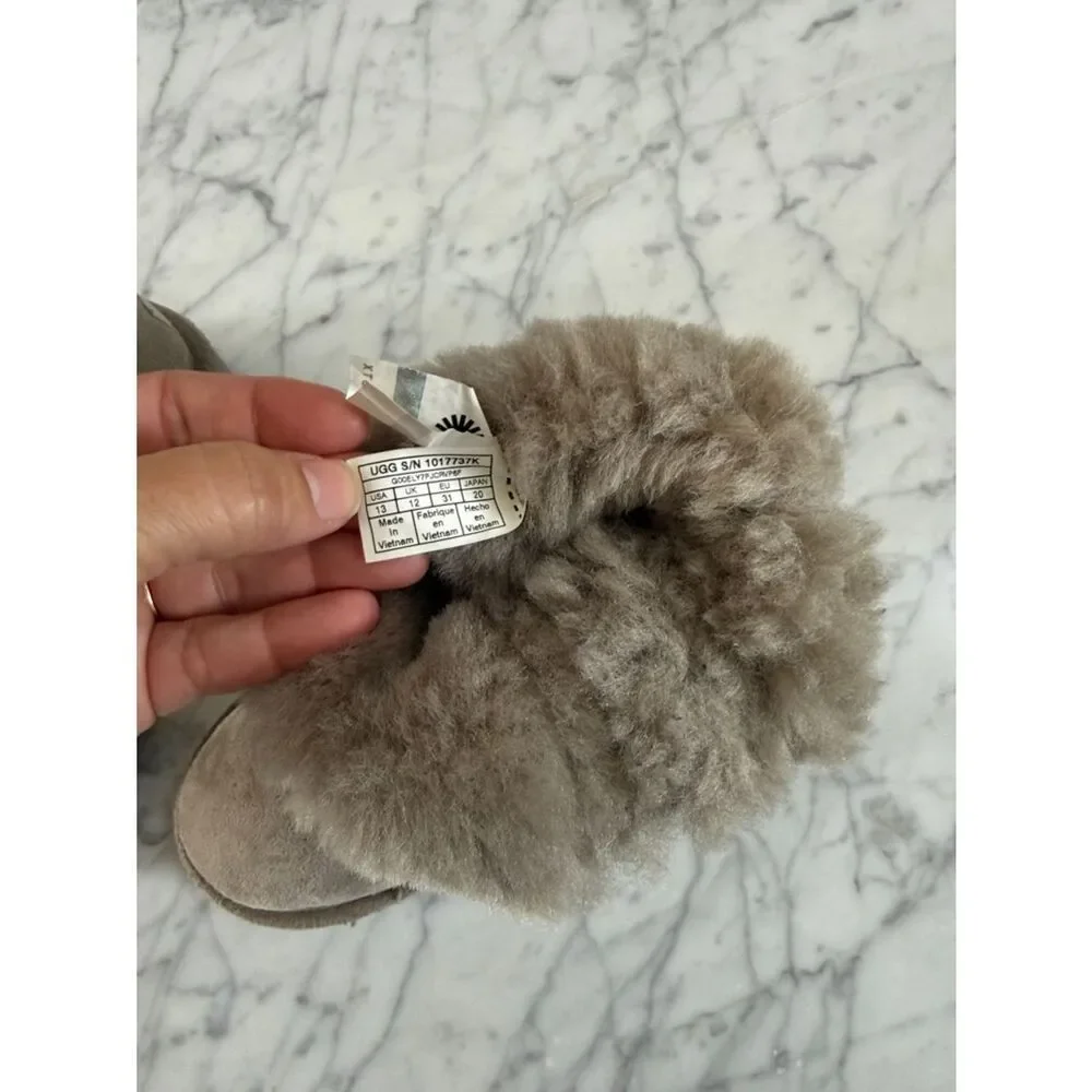 Ugg Pala Kids Sz 13 Gray Bow